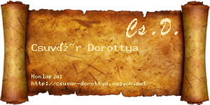 Csuvár Dorottya névjegykártya